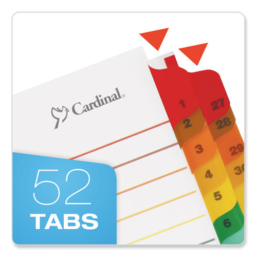 Image of Cardinal® Onestep Printable Table Of Contents And Dividers - Double Column, 52-Tab, 1 To 52, 11 X 8.5, White, 1 Set