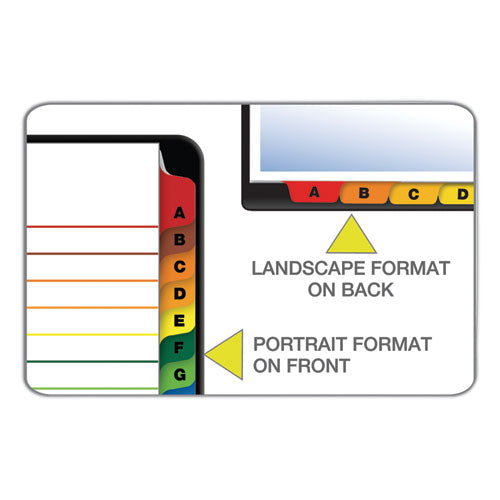 Image of Cardinal® OneStep Printable Table of Contents and Dividers, 26-Tab, A to Z, 11 x 8.5, White, Assorted Tabs, 1 Set
