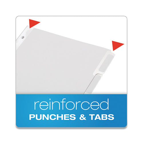 Image of Oxford Custom Label Tab Dividers With Self-Adhesive Tab Labels, 5-Tab, 11 X 8.5, White, 25 Sets