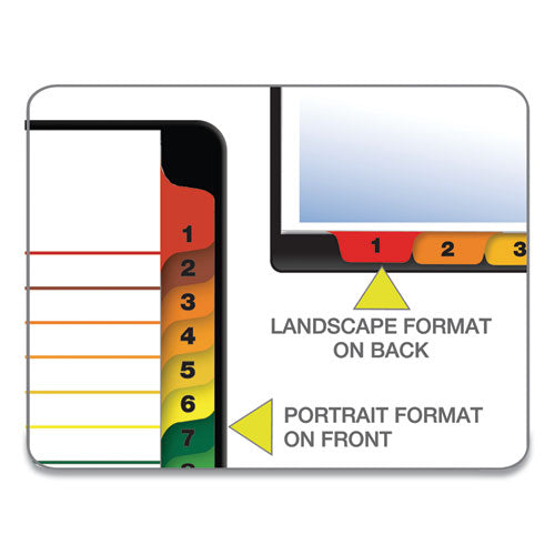 Image of Cardinal® OneStep Printable Table of Contents and Dividers, 31-Tab, 1 to 31, 11 x 8.5, White, Assorted Tabs, 1 Set