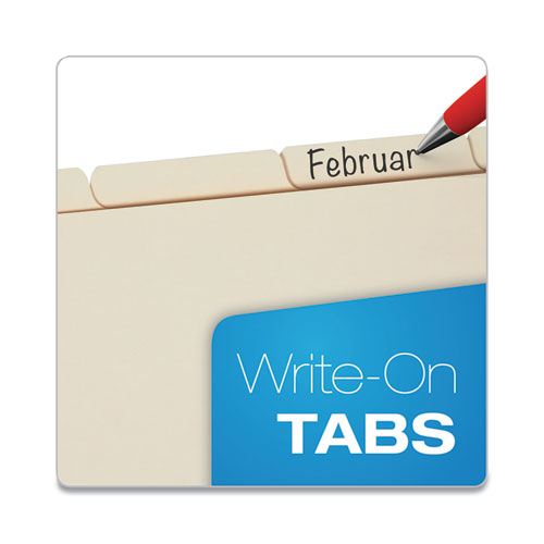 Image of Oxford Write-On Tab Dividers, 5-Tab, 11 X 8.5, Manila, 20 Sets