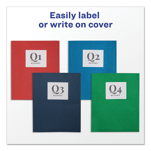 Image of Avery® Two-Pocket Folder, Prong Fastener, 0.5" Capacity, 11 X 8.5, Green, 25/box