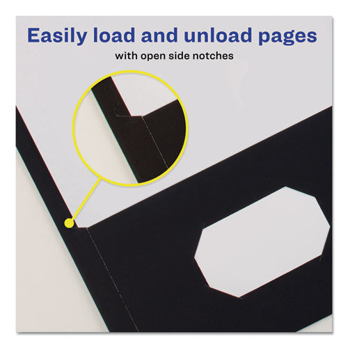 Image of Avery® Two-Pocket Folder, 40-Sheet Capacity, 11 X 8.5, Black, 25/box