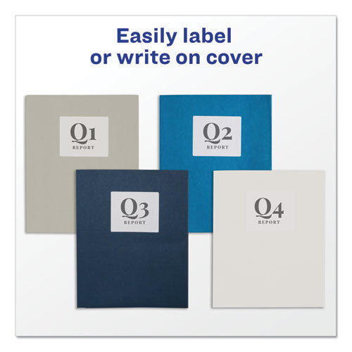 Image of Avery® Two-Pocket Folder, 40-Sheet Capacity, 11 X 8.5, White, 25/box