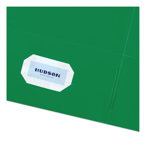 Image of Avery® Two-Pocket Folder, 40-Sheet Capacity, 11 X 8.5, Green, 25/box