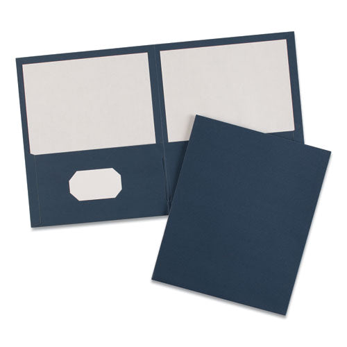 Image of Avery® Two-Pocket Folder, 40-Sheet Capacity, 11 X 8.5, Dark Blue, 25/box