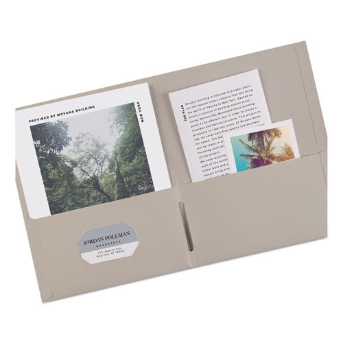 Image of Avery® Two-Pocket Folder, 40-Sheet Capacity, 11 X 8.5, Gray, 25/box