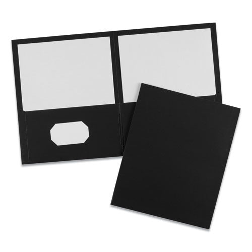 Image of Avery® Two-Pocket Folder, 40-Sheet Capacity, 11 X 8.5, Black, 25/box