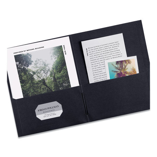 Image of Avery® Two-Pocket Folder, 40-Sheet Capacity, 11 X 8.5, Black, 25/box