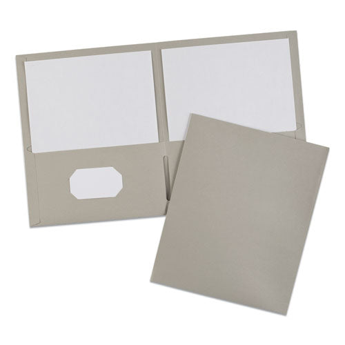 Image of Avery® Two-Pocket Folder, 40-Sheet Capacity, 11 X 8.5, Gray, 25/box