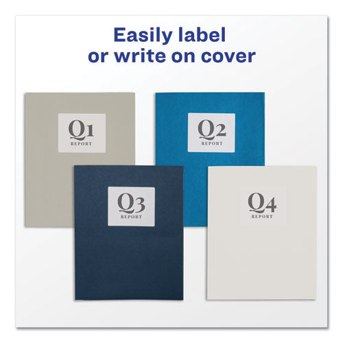 Image of Avery® Two-Pocket Folder, 40-Sheet Capacity, 11 X 8.5, Gray, 25/box