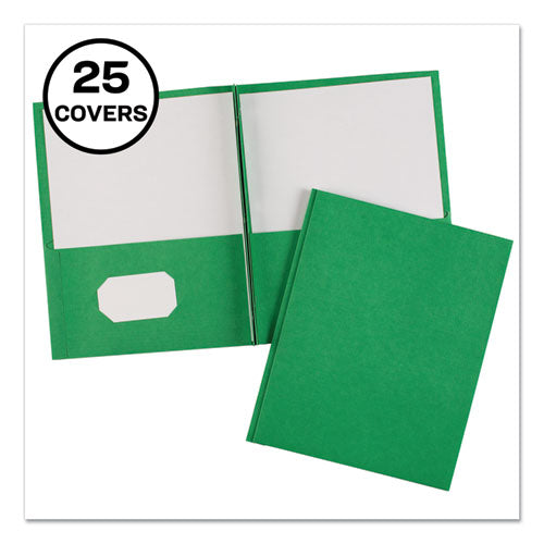 Image of Avery® Two-Pocket Folder, Prong Fastener, 0.5" Capacity, 11 X 8.5, Green, 25/box