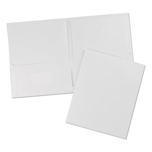 Image of Avery® Two-Pocket Folder, 40-Sheet Capacity, 11 X 8.5, White, 25/box