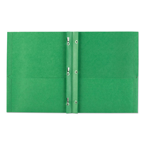 Image of Avery® Two-Pocket Folder, Prong Fastener, 0.5" Capacity, 11 X 8.5, Green, 25/box