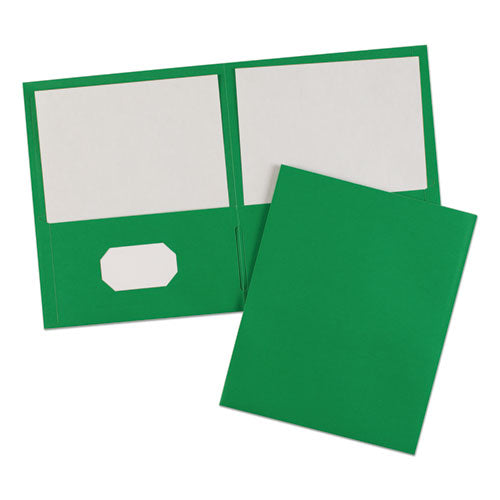 Image of Avery® Two-Pocket Folder, 40-Sheet Capacity, 11 X 8.5, Green, 25/box