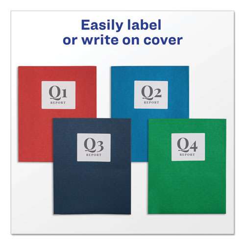 Image of Avery® Two-Pocket Folder, 40-Sheet Capacity, 11 X 8.5, Light Blue, 25/box