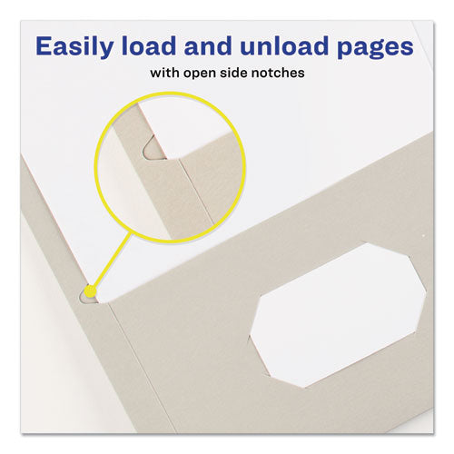 Image of Avery® Two-Pocket Folder, 40-Sheet Capacity, 11 X 8.5, Gray, 25/box