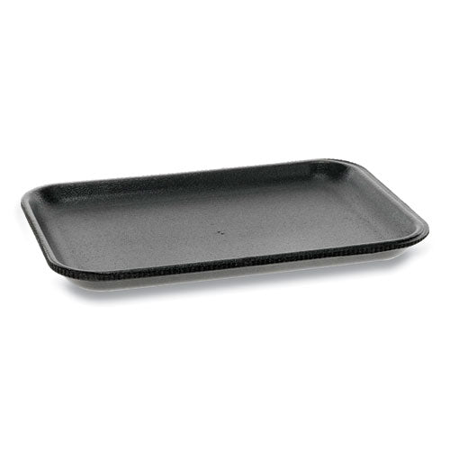 Image of Pactiv Evergreen Supermarket Tray, #2, 8.38 x 5.88 x 0.69, Black, Foam, 500/Carton
