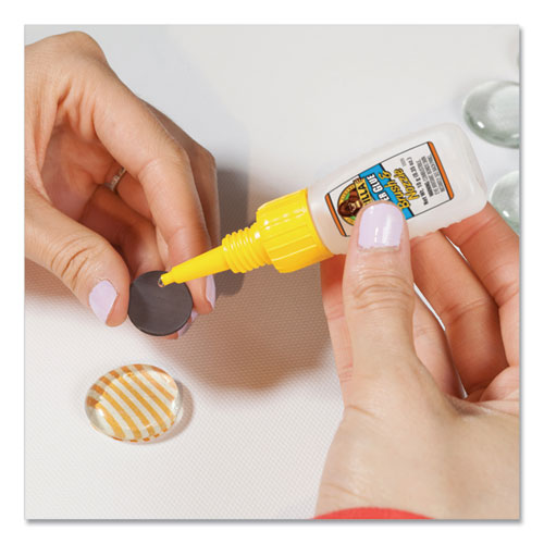 Image of Gorilla® Super Glue With Brush And Nozzle Applicators, 0.35 Oz, Dries Clear