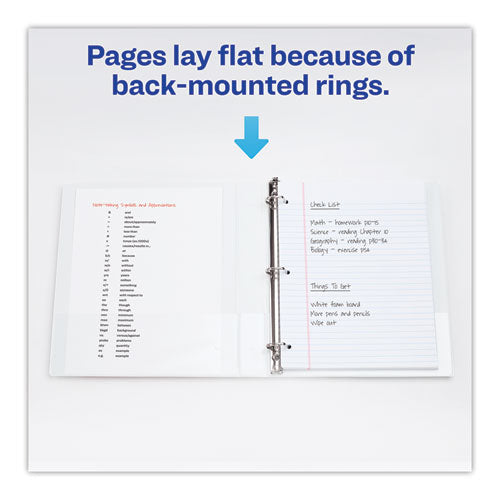 Image of Avery® Heavy-Duty Non Stick View Binder With Durahinge And Slant Rings, 3 Rings, 1" Capacity, 11 X 8.5, White, 4/pack