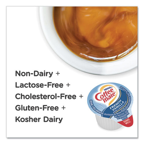 Image of Coffee mate® Liquid Coffee Creamer, French Vanilla, 0.38 Oz Mini Cups, 180/carton