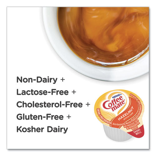 Image of Coffee mate® Liquid Coffee Creamer, Hazelnut, 0.38 Oz Mini Cups, 180/carton