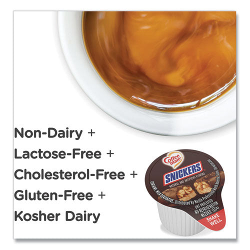 Image of Coffee mate® Liquid Coffee Creamer, Snickers, 0.38 oz Mini Cups, 50/Box