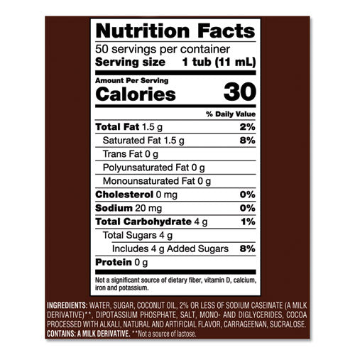 Image of Coffee mate® Liquid Coffee Creamer, Snickers, 0.38 oz Mini Cups, 50/Box