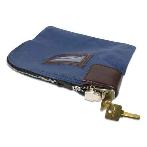 Image of CONTROLTEK® Fabric Deposit Bag, Locking, 8.5 X 11 X 1, Nylon, Blue