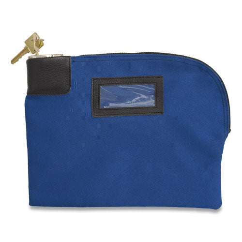 Image of CONTROLTEK® Fabric Deposit Bag, Locking, Canvas, 8.5 X 11 X 1, Blue
