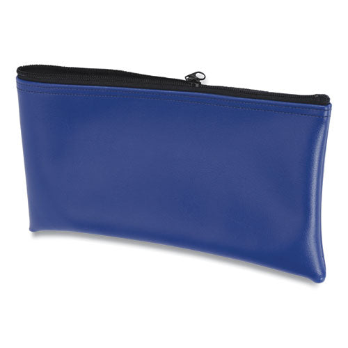 Image of CONTROLTEK® Fabric Deposit Bag, Vinyl, 6 X 11 X 1, Blue