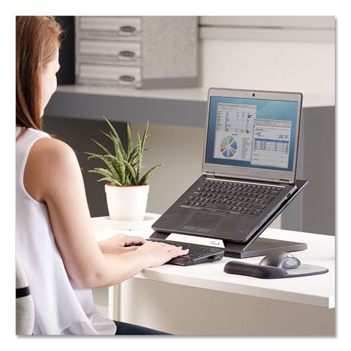 Image of Fellowes® Designer Suites Laptop Riser, 13.19" X 11.19" X 4", Black Pearl, Supports 25 Lbs