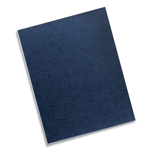 Image of Fellowes® Expressions Linen Texture Presentation Covers for Binding Systems, Navy, 11 x 8.5, Unpunched, 200/Pack