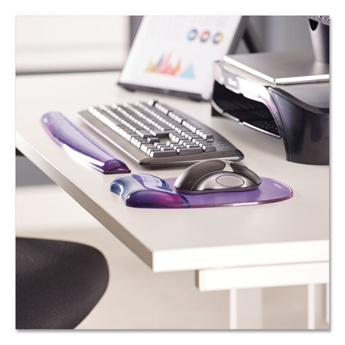 Image of Fellowes® Gel Crystals Mouse Pad with Wrist Rest, 7.87 x 9.18, Purple