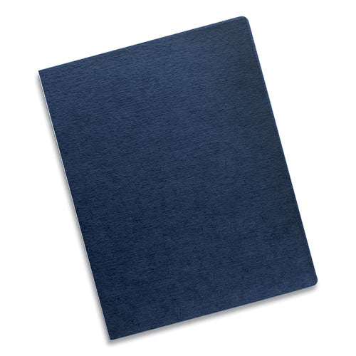 Image of Fellowes® Expressions Linen Texture Presentation Covers for Binding Systems, Navy, 11.25 x 8.75, Unpunched, 200/Pack