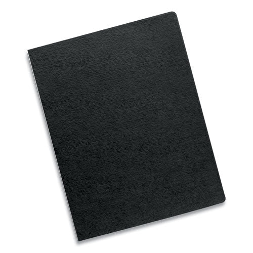 Image of Fellowes® Expressions Linen Texture Presentation Covers for Binding Systems, Black, 11.25 x 8.75, Unpunched, 200/Pack