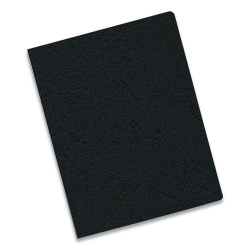 Image of Fellowes® Expressions Classic Grain Texture Presentation Covers for Binding Systems, Black, 11.25 x 8.75, Unpunched, 200/Pack