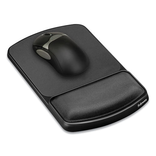 Image of Fellowes® Gel Mouse Pad with Wrist Rest, 6.25 x 10.12, Graphite/Platinum