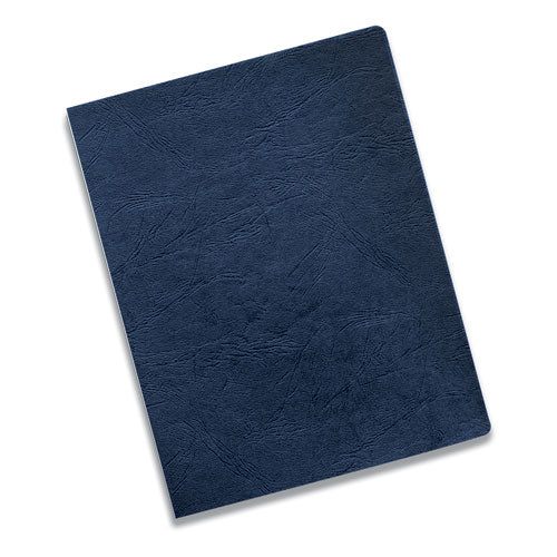 Image of Fellowes® Expressions Classic Grain Texture Presentation Covers for Binding Systems, Navy, 11.25 x 8.75, Unpunched, 200/Pack