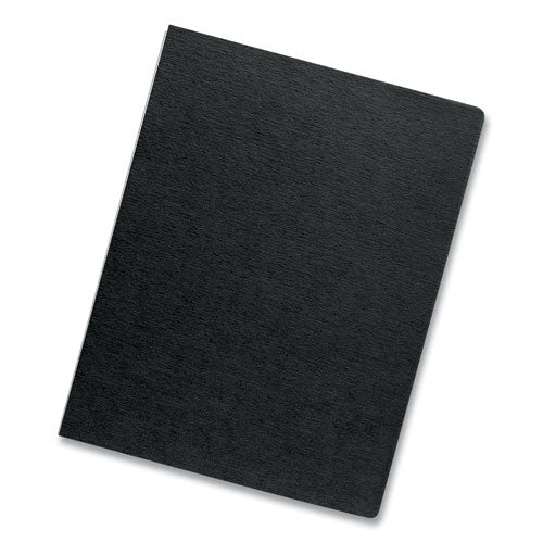 Image of Fellowes® Expressions Linen Texture Presentation Covers for Binding Systems, Black, 11.25 x 8.75, Unpunched, 200/Pack