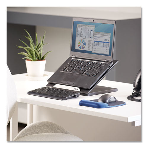 Image of Fellowes® Designer Suites Laptop Riser, 13.19" X 11.19" X 4", Black Pearl, Supports 25 Lbs