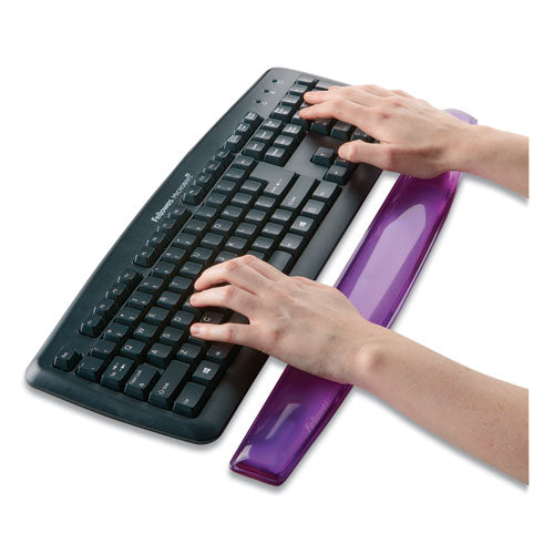 Image of Fellowes® Gel Crystals Keyboard Wrist Rest, 18.5 x 2.25, Purple