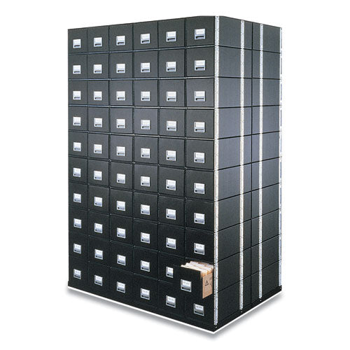 Image of Bankers Box® Staxonsteel Maximum Space-Saving Storage Drawers, Letter Files, 14" X 25.5" X 11.13", Black, 6/carton
