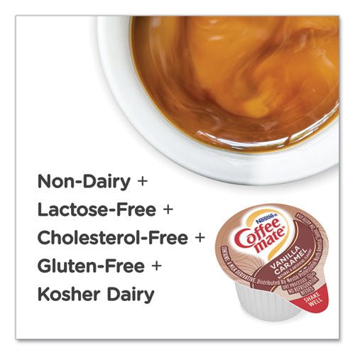 Image of Coffee mate® Liquid Coffee Creamer, Vanilla Caramel, 0.38 Oz Mini Cups, 50/box