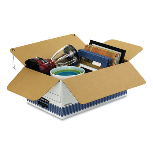 Image of Bankers Box® Stor/file Medium-Duty Strength Storage Boxes, Legal Files, 15.25" X 24.13" X 10.75", White/blue, 12/carton