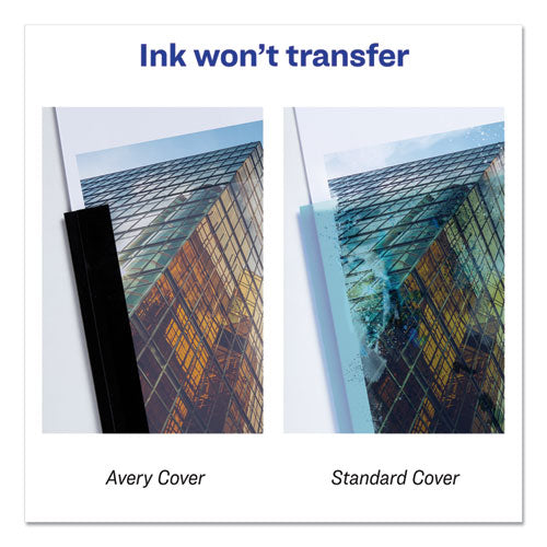 Image of Avery® Durable Clear Front Report Cover, Prong Fastener, 0.13" Capacity, 8.5 X 11, Clear/blue, 25/box