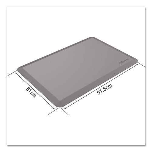 Image of Fellowes® Anti-Fatigue Wellness Mat, Rectangular; Beveled Edges, 36 X 24, Black