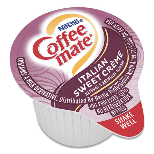 Image of Coffee mate® Liquid Coffee Creamer, Italian Sweet Cream, 0.38 oz Mini Cups, 50/Box