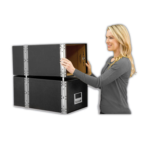 Image of Bankers Box® Staxonsteel Maximum Space-Saving Storage Drawers, Letter Files, 14" X 25.5" X 11.13", Black, 6/carton