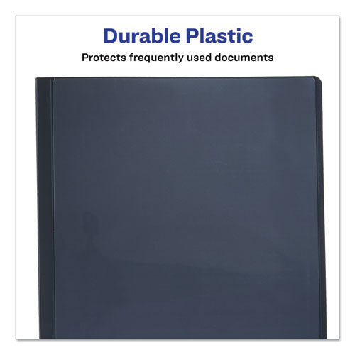 Image of Avery® Lay Flat View Report Cover, Flexible Fastener, 0.5" Capacity, 8.5 X 11, Clear/gray